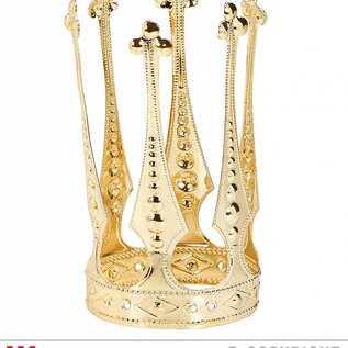 Pk 12 "GOLD ALLUMINIUM MINI CROWN"