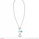 Pk  6 "STRASS ANCHOR NECKLACE WITH CHARMS"