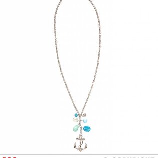Pk  6 "STRASS ANCHOR NECKLACE WITH CHARMS"