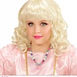 Pk  6 "PINK GLITTER HEART BEADED NECKLACE"
