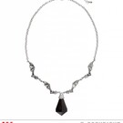 Pk 12 "BAT NECKLACE WITH BLACK GEM"