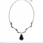 Pk 12 "BAT NECKLACE WITH BLACK GEM"