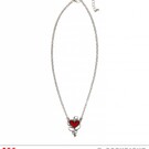 Pk 12 "DEVILISH RED HEART GEM NECKLACE"