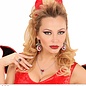 Pk 12 Pair of "BAT EARRINGS WITH RED GEMS"