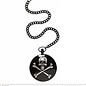 Pk  6 "SKULL & CROSS BONES POCKET WATCH WITH CHAIN"
