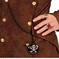 Pk  6 "SKULL & CROSS BONES POCKET WATCH WITH CHAIN"