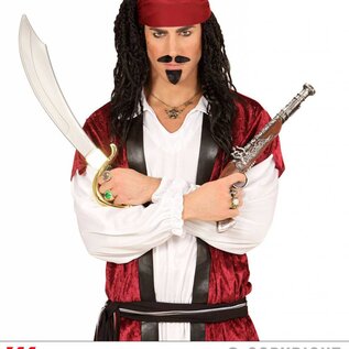 Pk 12 "PIRATE CAPTAIN SKULL & CROSS SWORDS NECKLACE WITH PIRATE FLAG"