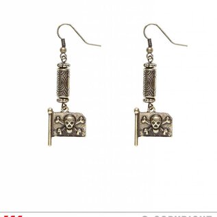 Pk 12 Pair of "PIRATE FLAG EARRINGS"
