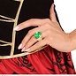 Pk 12 "GOLD RING WITH GREEN GEM"