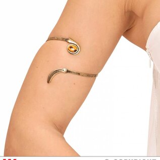 Pk  6 "ANTIQUATED GOLD LEAF ARMBAND WITH AMBER GEM"