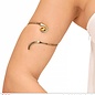 Pk  6 "ANTIQUATED GOLD LEAF ARMBAND WITH AMBER GEM"