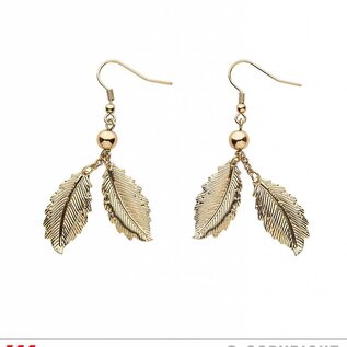Pk 12 Pair of "GOLDEN LEAVES EARRINGS"