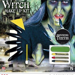 Pk  6 "WITCH MAKE-UP SET WITH ACCESSORIES"