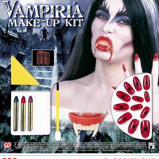 Pk  6 "VAMPIRIA MAKE-UP SET WITH ACCESSORIES"
