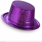 Pk 12 "PURPLE GLITTER TOP HAT"