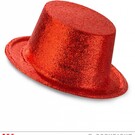 Pk 12 "RED GLITTER TOP HAT"