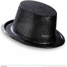 Pk 12 "BLACK GLITTER TOP HAT"
