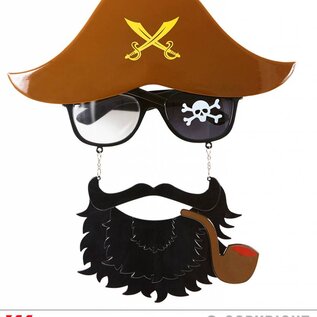 Pk 12 "PIRATE CAPTAIN GLASSES WITH BEARD"