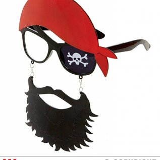 Pk 12 "PIRATE GLASSES WITH BEARD"
