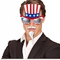 Pk 12 "UNCLE SAM GLASSES WITH MOUSTACHE & GOATEE BEARD"
