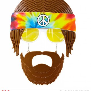Pk 12 "HIPPIE GLASSES WITH BEARD"
