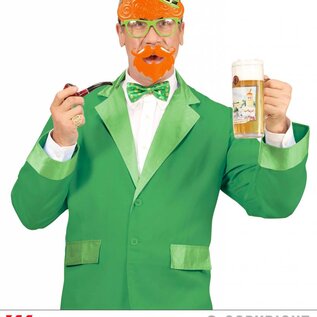 Pk 12 "ST. PATRICK'S DAY GLASSES WITH MOUSTACHE & GOATEE BEARD"
