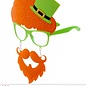 Pk 12 "ST. PATRICK'S DAY GLASSES WITH MOUSTACHE & GOATEE BEARD"