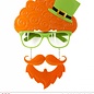 Pk 12 "ST. PATRICK'S DAY GLASSES WITH MOUSTACHE & GOATEE BEARD"
