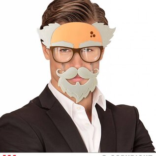 Pk 12 "OLDIE GLASSES WITH MOUSTACHE & GOATEE BEARD"