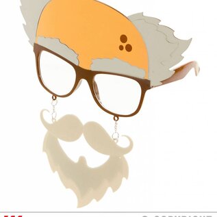 Pk 12 "OLDIE GLASSES WITH MOUSTACHE & GOATEE BEARD"