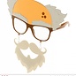 Pk 12 "OLDIE GLASSES WITH MOUSTACHE & GOATEE BEARD"