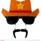 Pk 12 "COWBOY GLASSES WITH MOUSTACHE"