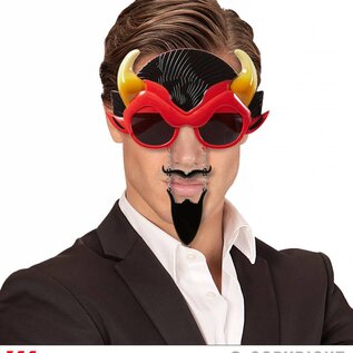 Pk 12 "DEVIL GLASSES WITH MOUSTACHE & GOATEE BEARD"