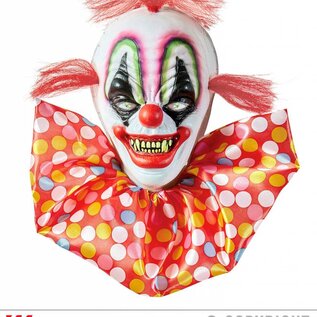 Pk  6 "HORROR CLOWN WITH COLOR CHANGING FLASHING LED LIGHT EYES" 40 cm