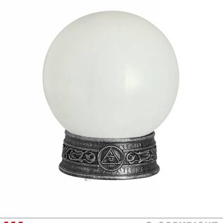 Pk  6 Sound sensor activated "CRYSTAL BALL WITH STAND, COLOR CHANGING KALEIDOSCOPE LIGHTS & EERIE SOUNDS" 20 cm - with "TRY ME" function