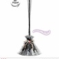 Pk  6 Sound sensor activated "ANIMATED WITCH BROOM WITH SPINNING MOTION, GHOSTLY SOUNDS & EVIL LAUGHTER" 73 cm - with "TRY ME" function