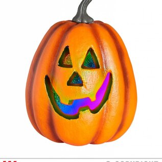 Pk 12 "HALLOWEEN PUMPKIN WITH COLOR CHANGING FLASHING LED LIGHT" 23 cm