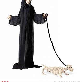 Pk  4 "DACHSHUND SKELETON WITH LEASH" 55 cm