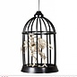 Pk  4 Sound sensor activated "CROW SKELETON IN CAGE WITH COLOR CHANGING LED LIGHT, GHOSTLY SOUNDS, EVIL LAUGHTER AND CAW" 34 cm - with "TRY ME" functi