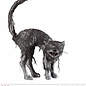 Pk  6 Sound sensor activated "ZOMBIE CAT WITH RED LED FLASHING LIGHT EYES AND EVIL MEOW" 28 cm - with "TRY ME" function