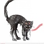 Pk  6 Sound sensor activated "ZOMBIE CAT WITH RED LED FLASHING LIGHT EYES AND EVIL MEOW" 28 cm - with "TRY ME" function