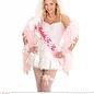 Pk 12 "BRIDE TO BE DOUBLE LAYER SATIN SASH WITH WEDDING VEIL TIARA"