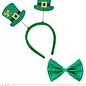 Pk  6 "ST. PATRICK'S DAY SET" (glitter mini top hats head bopper & bow tie)