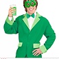 Pk 12 "ST. PATRICK'S DAY GLITTER SHAMROCK GLASSES WITH MINI TOP HAT"