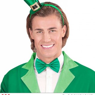 Pk 12 "ST. PATRICK'S DAY METALLIC MINI TOP HAT ON HEADBAND"