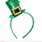 Pk 12 "ST. PATRICK'S DAY METALLIC MINI TOP HAT ON HEADBAND"