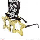 Pk 12 "GOLD HAPPY NEW YEAR GLASSES"