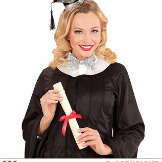 Pk  6 "GRADUATE SET" (mini graduate hat on headband & glitter bow tie)