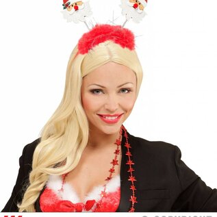 Pk 12 "SANTA CLAUS HEAD BOPPER WITH MARABOU & TINSEL"