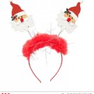 Pk 12 "SANTA CLAUS HEAD BOPPER WITH MARABOU & TINSEL"